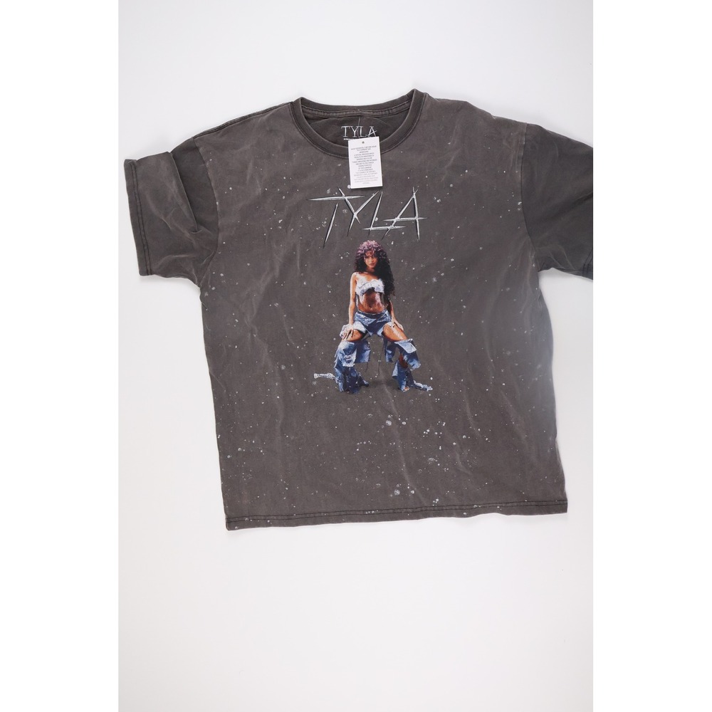 Tyla Graphic T-Shirt Official Concert Merch Charcoal Gray Large NWT
